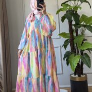 Efuli Renkli Elbise (2)