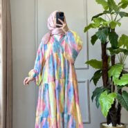 Efuli Renkli Elbise (3)