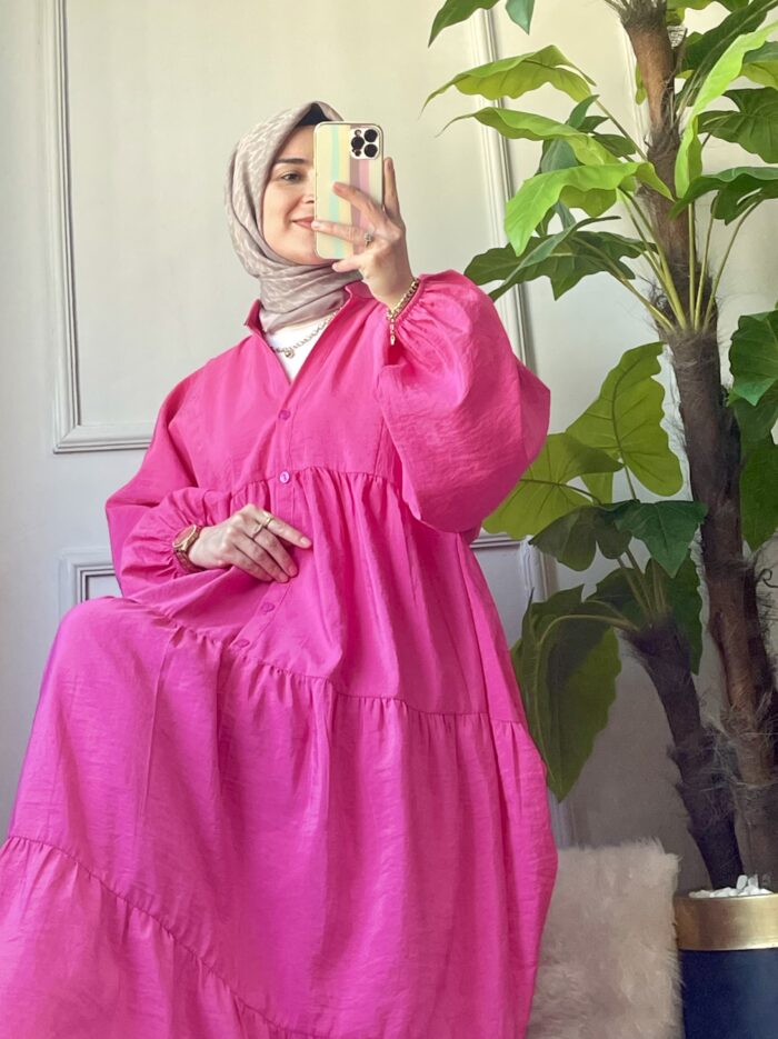 Fuşya Sandy Elbise (2)