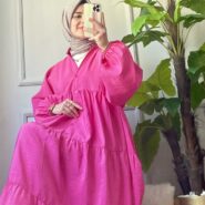 Fuşya Sandy Elbise (2)