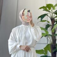 İnci Beyazı Saten Gömlek (2)