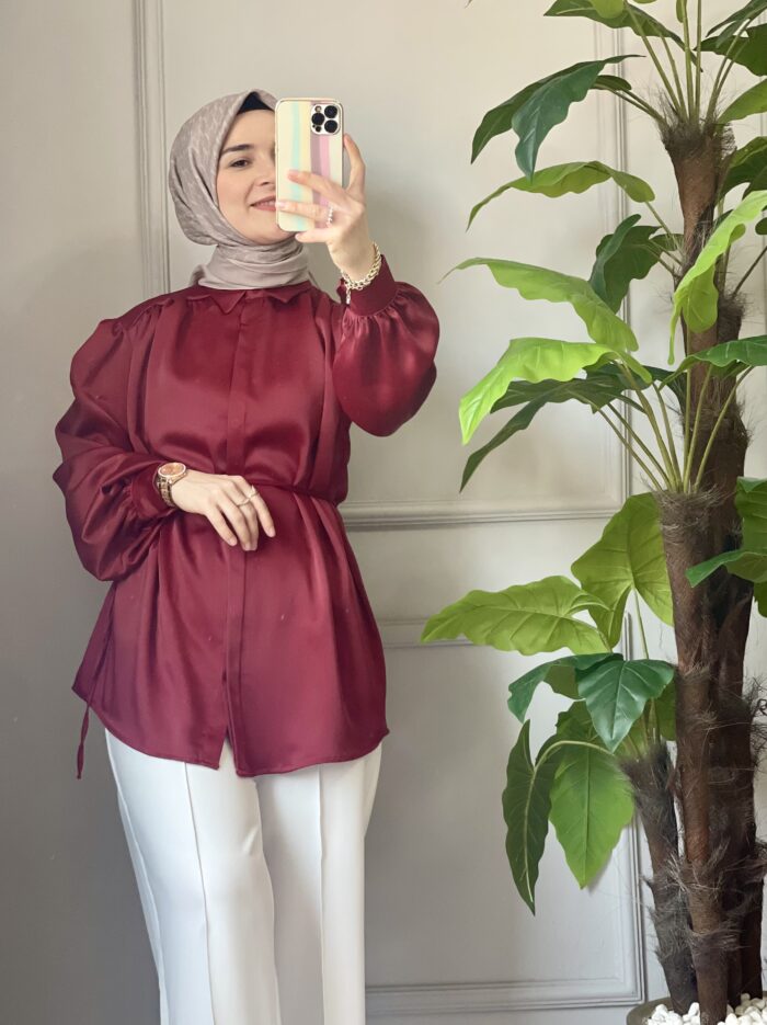 bordo saten gömlek (1)