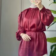 bordo saten gömlek (2)