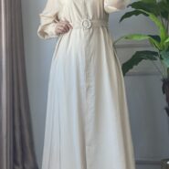 krem rengi ferace elbise (3)