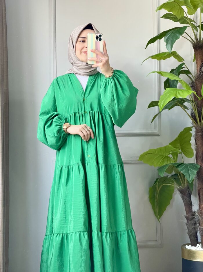 sandy elbise zümrüt yeşilil (1) sandy elbise zümrüt yeşilil (1)