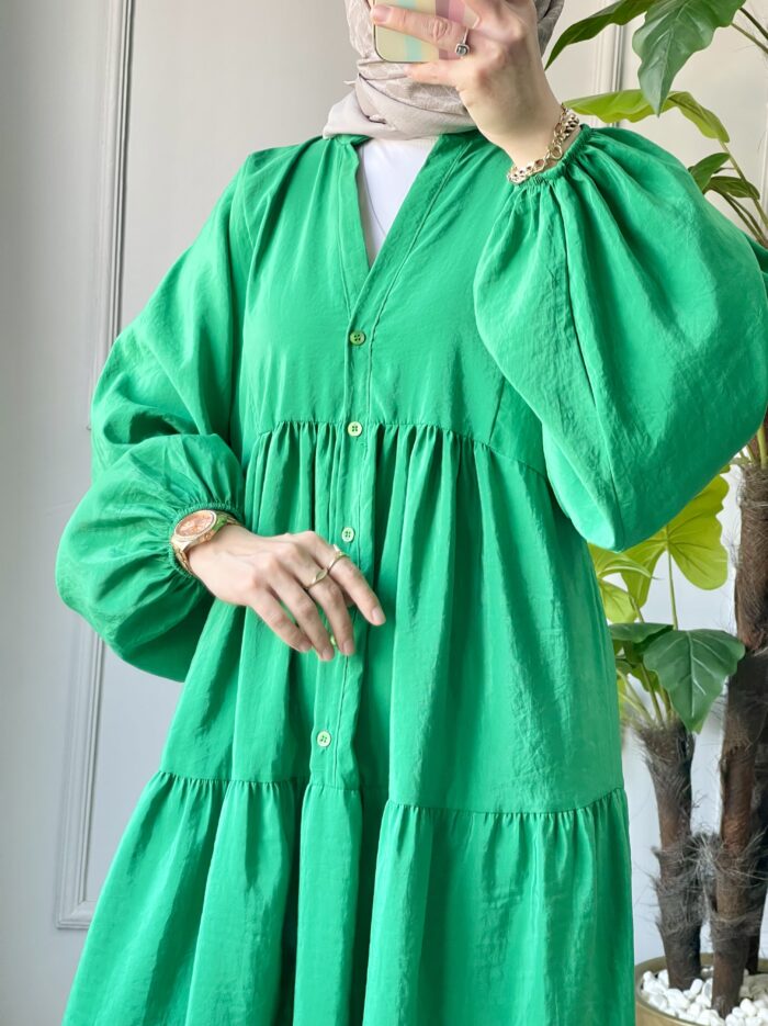 sandy elbise zümrüt yeşilil (3) sandy elbise zümrüt yeşilil (3)