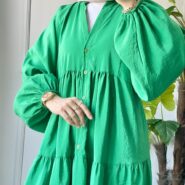 sandy elbise zümrüt yeşilil (3)