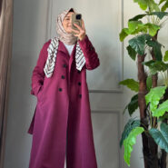 Astarlı Fularlı Trençkot (13)