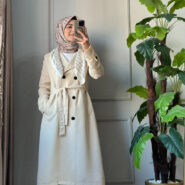 Astarlı Fularlı Trençkot (2)