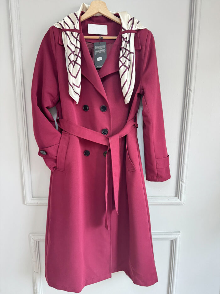 Astarlı Fularlı Trençkot (4) Astarlı Fularlı Trençkot (4)