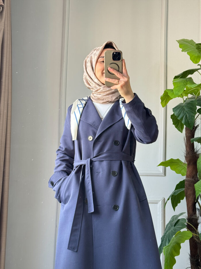 Astarlı Fularlı Trençkot (9) Astarlı Fularlı Trençkot (9)